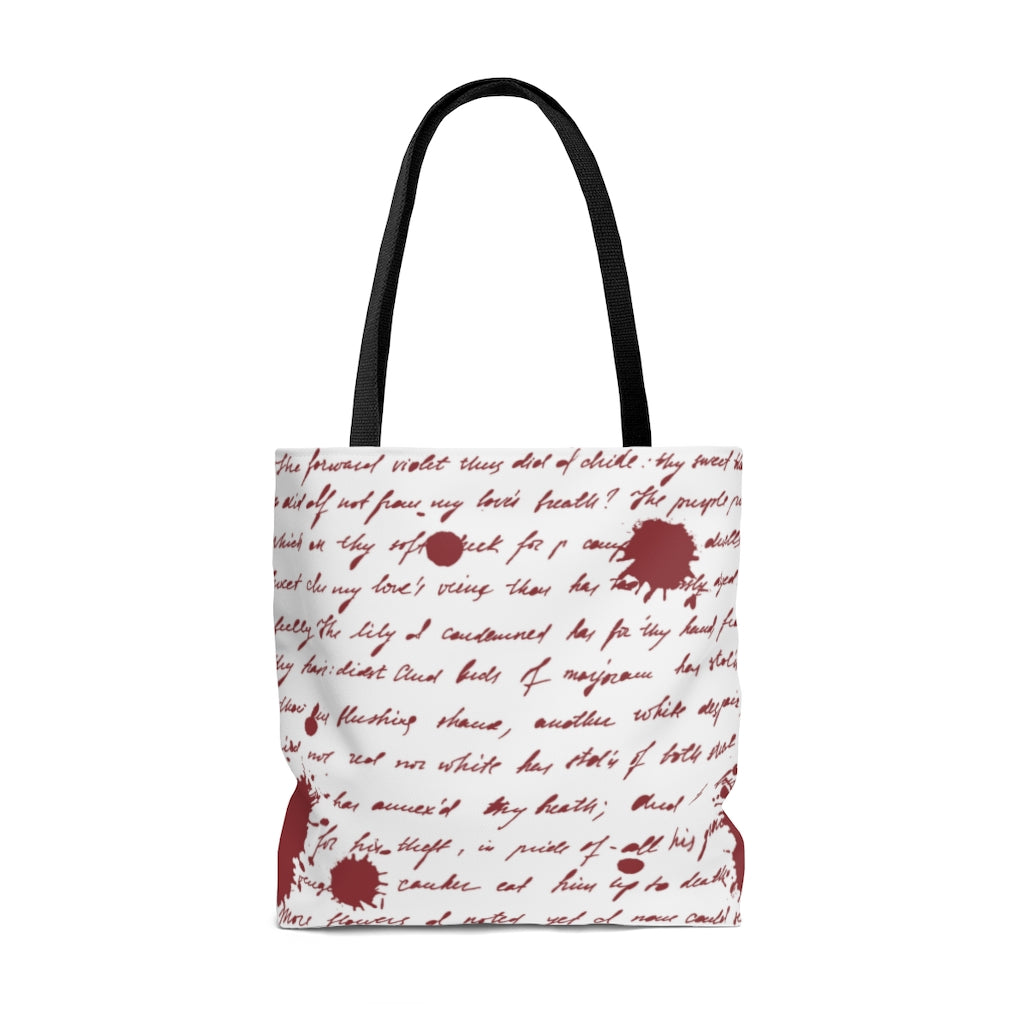 YARGI WHITE HANDWRITING TOTE BAG