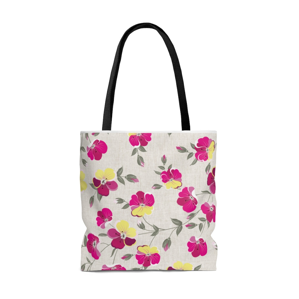 SHABREE SPRING PINK-YELLOW TOTE BAG