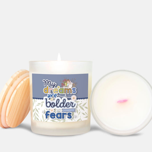 MY DREAMS Candle Frosted (Pink Wick) Glass