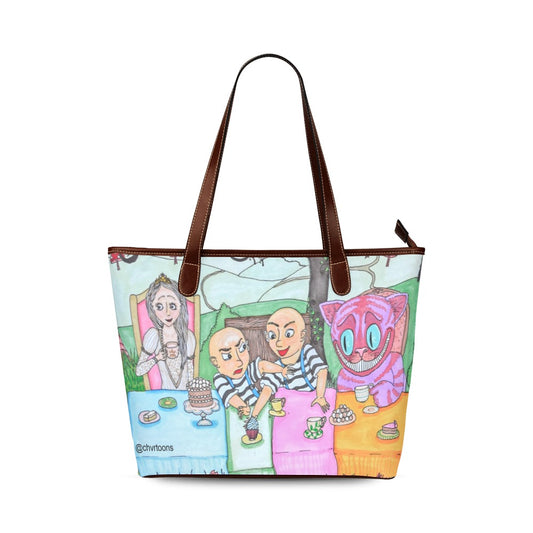 ALICE - WHITE QUEEN & T&t & CHESHIRE CAT THE BOOK TOTE