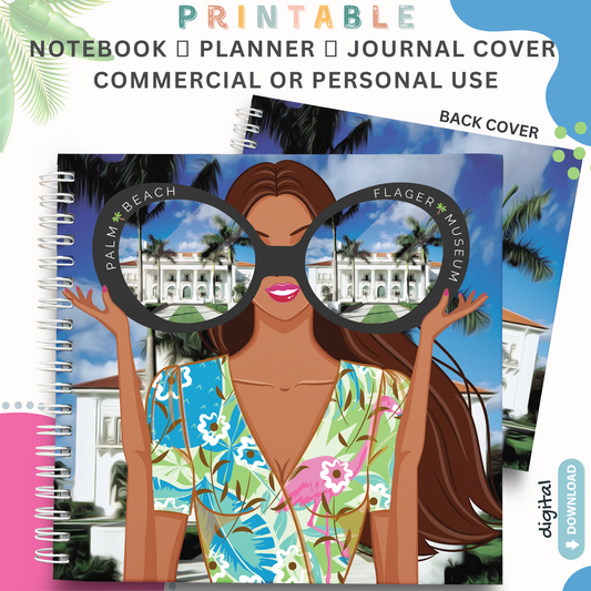 Palm Beach Girls - Printable Planner - Journal - Notepad Cover