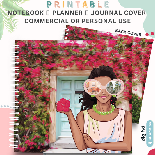 Palm Beach Girls - Printable Planner - Journal - Notepad Cover