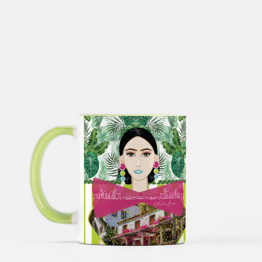 Palm Beach Girls Mug 11 oz. (Green + White)