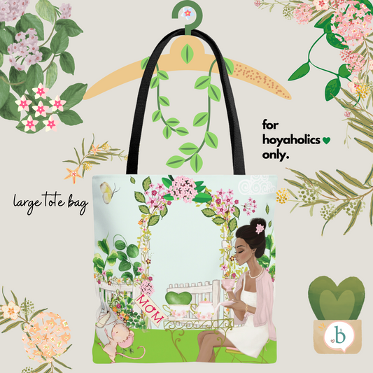 HOYAHOLIC HIGH TEA HOYA GARDEN TOTE BAG