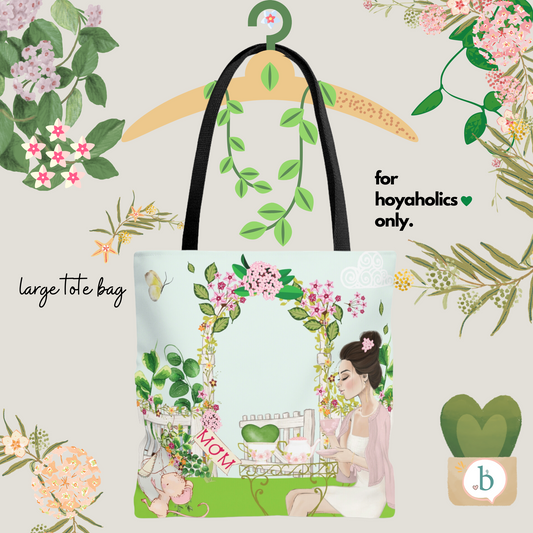 HOYAHOLIC HIGH TEA HOYA GARDEN TOTE BAG