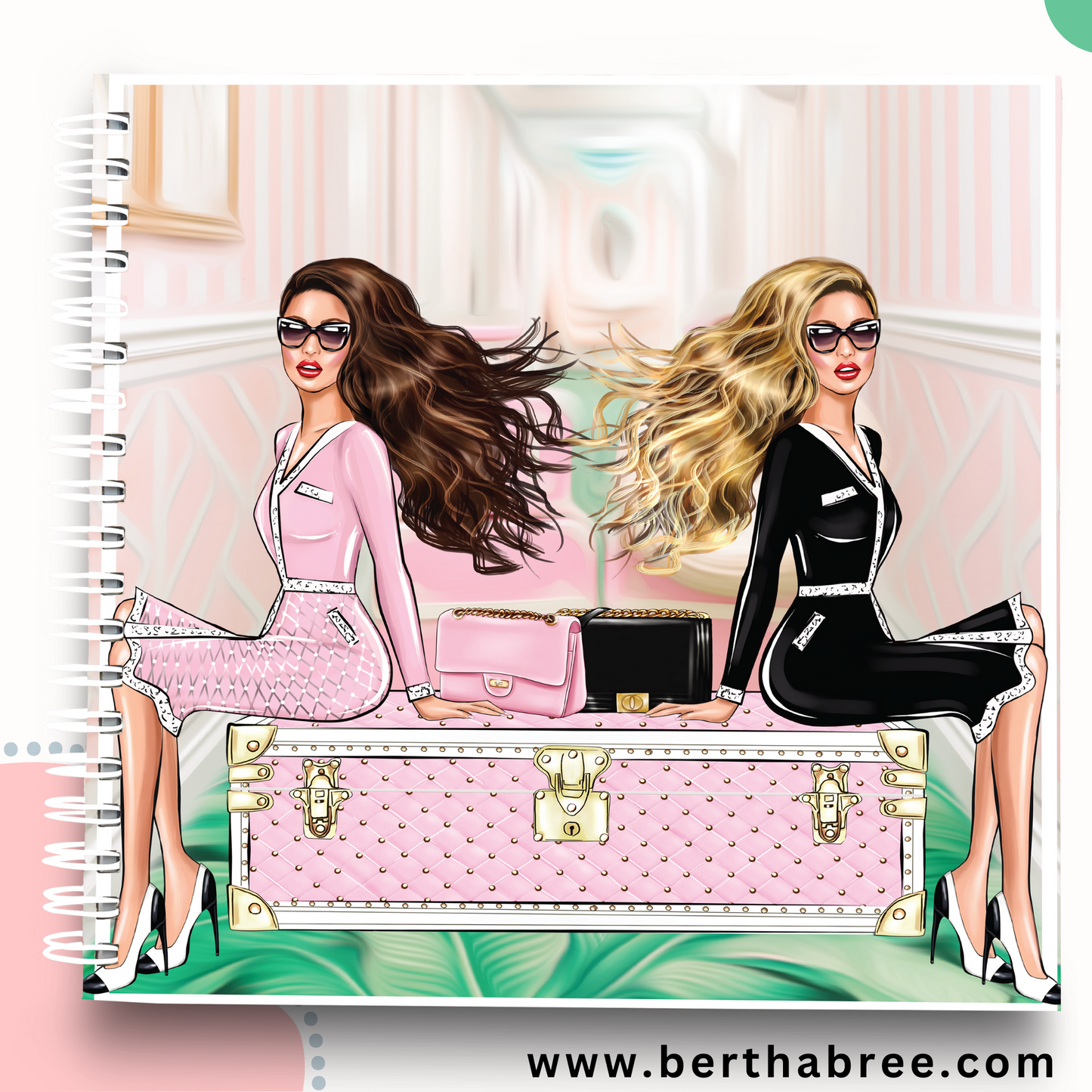 Palm Beach Girls - Printable Planner - Journal - Notepad Cover