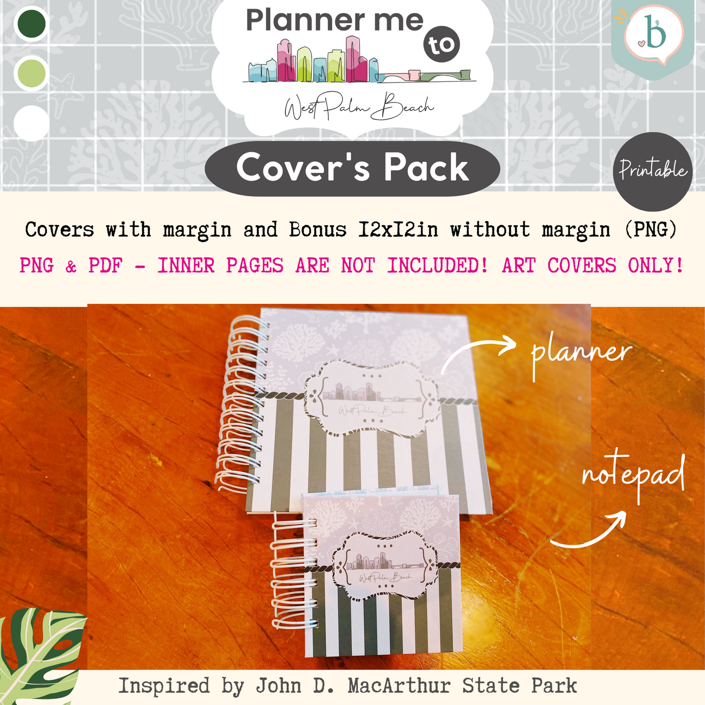 Planner me to - Printable Planner, Journal & Notepad Cover