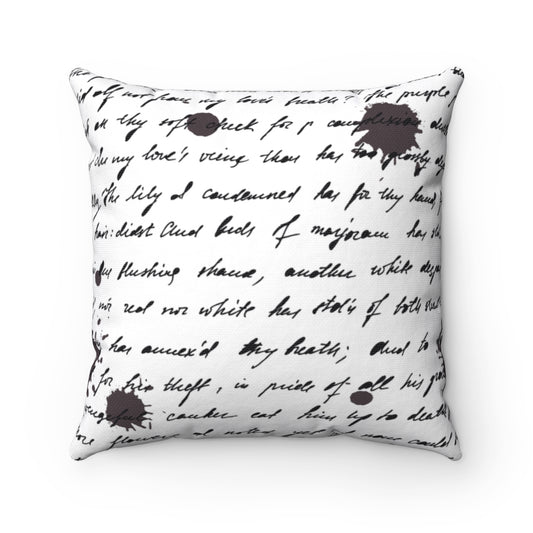 YARG WHITE HANDWRITTING CUSHION