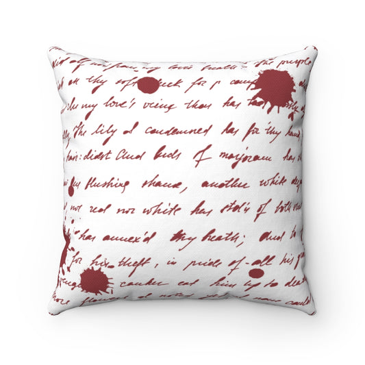 YARGI WHITE HANDWRITING CUSHION