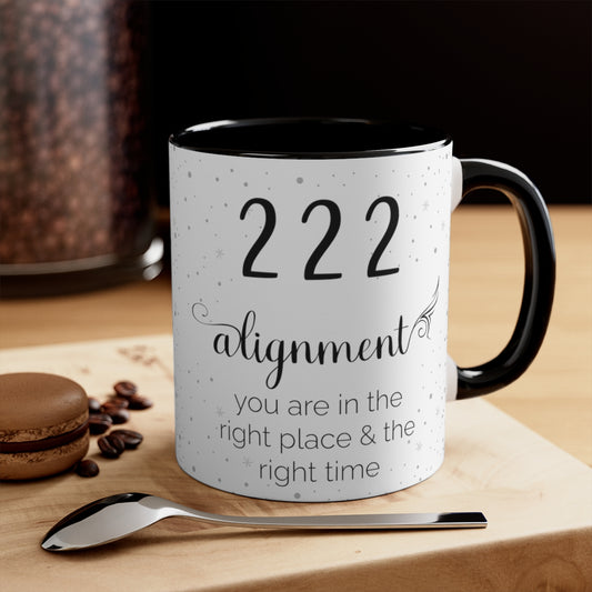 ANGEL NUMBER 222 MUG, 11OZ