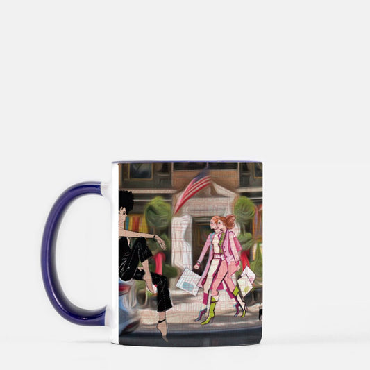 Worth Ave Mug 11 oz. (Dark Blue + White)