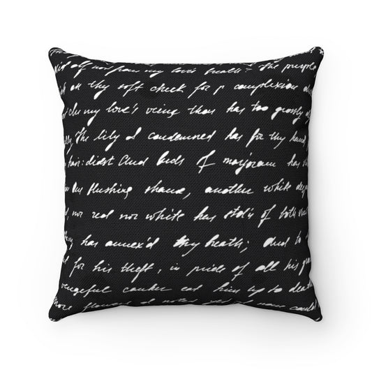 PARS BLACK HANDWRITING CUSHION