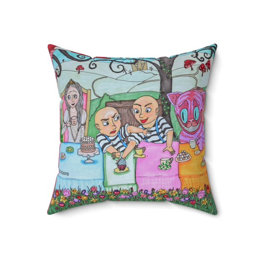 ALICE CUSHION - WHITE QUEEN, T&T, CHESHIRE CAT