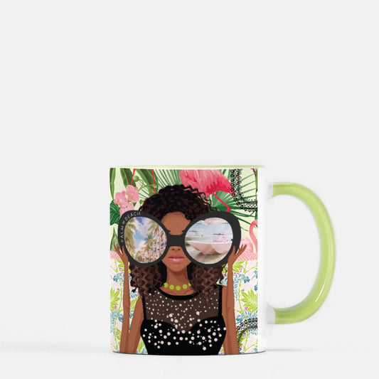 Jessica LaGrange Mug 11 oz. (Green + White)