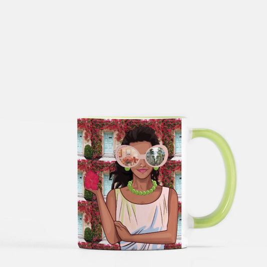 Roberta Salgado Mug 11 oz. (Green + White)