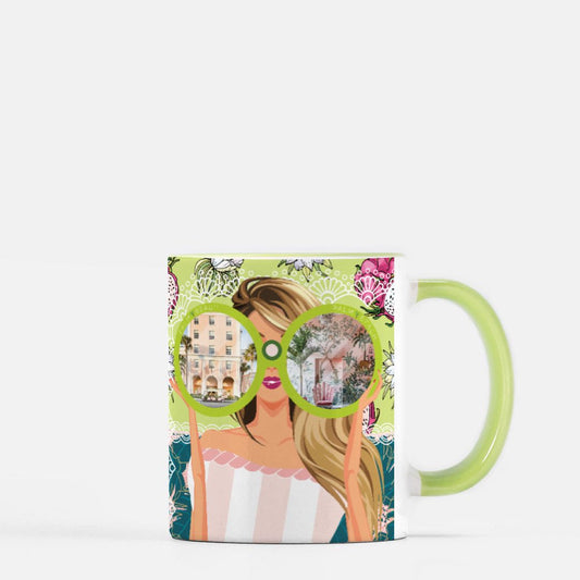 Anna Molda Mug 11 oz. (Green + White)