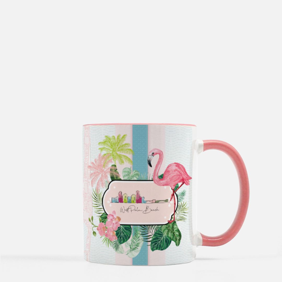 Flamingo Mug 11 oz. (Pink + White)
