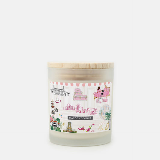 Palm Beach Iconic Candle Frosted Glass (Hand Poured 11 oz)