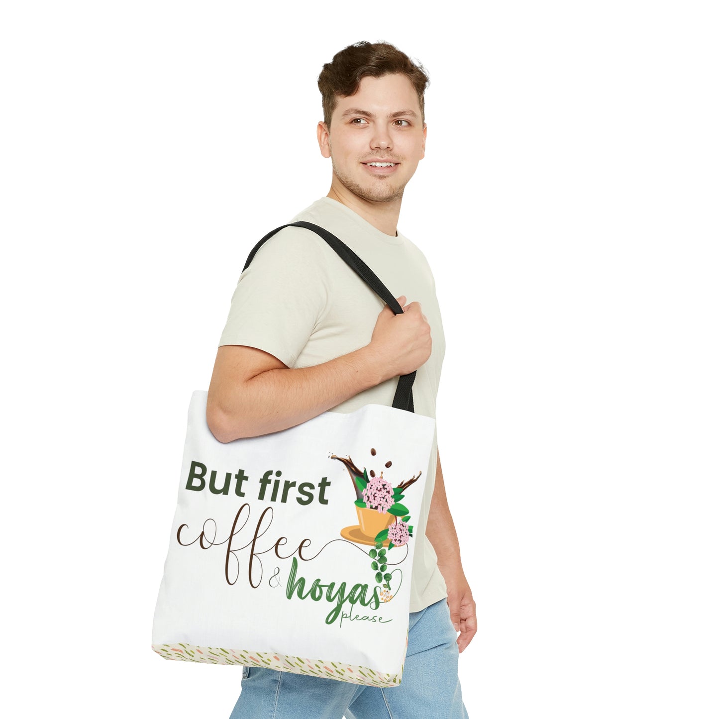 HOYAHOLIC BUT FIRST COFFEE AND HOYAS PLEASE TOTE BAG
