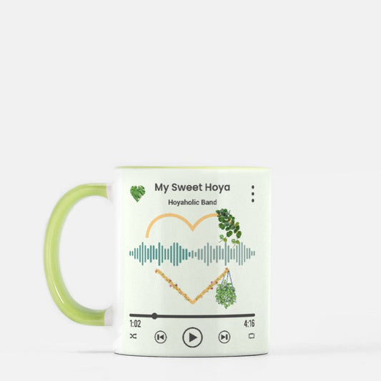 HOYAHOLIC PLAYLIST MUG 11 oz. (Green + White)